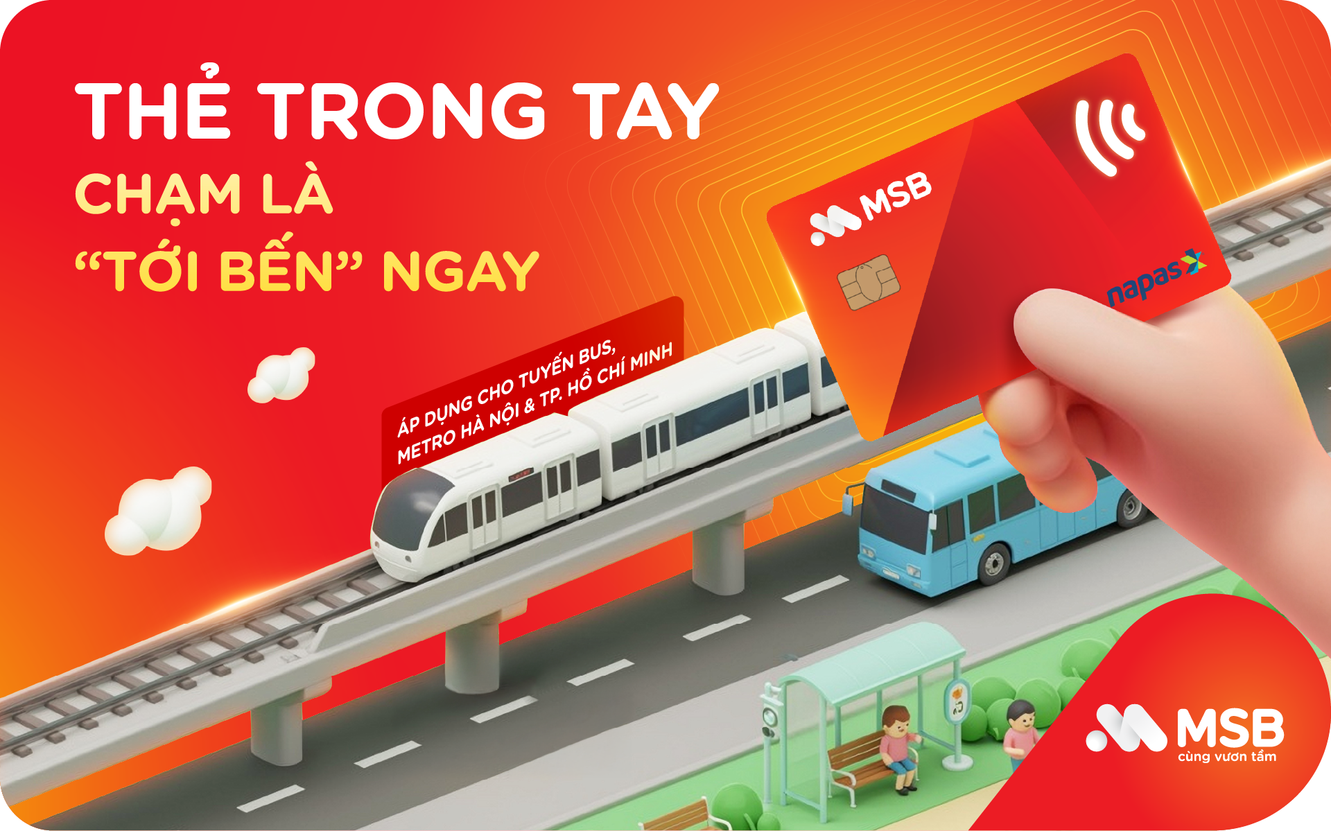 Thanh toán giao thông công cộng cùng thẻ MSB Napas